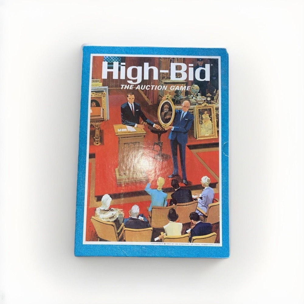 Vtg 1970 HIGH-BID The Auction Game Players 3M Co. NOS Cards Still Sealed READ